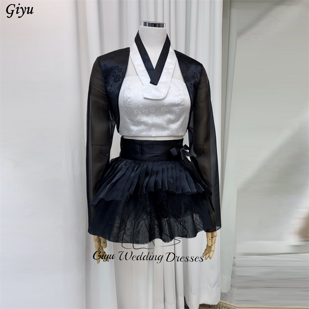 Hanbok Modern Set - Giyu Koreanisches Modernes Hanbok 3-teiliges Set