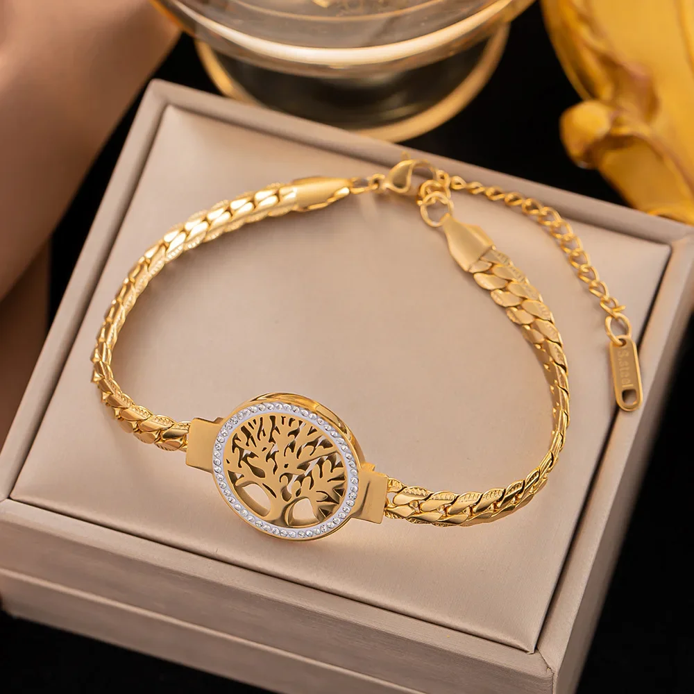 Ethnic Fashion World - Temperament Persönlichkeit Gold Farbe Edelstahl Welt