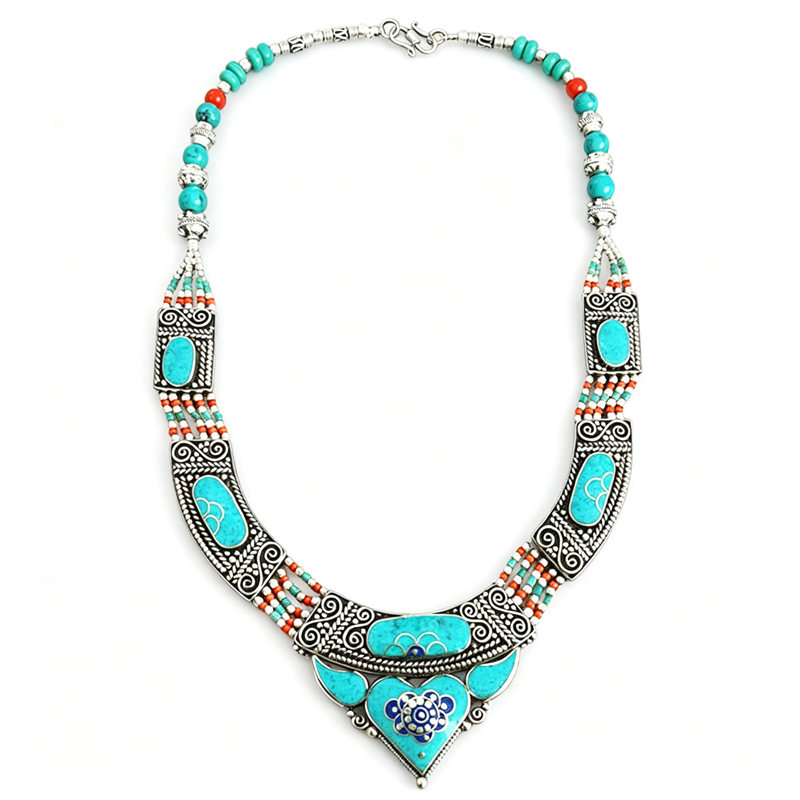 Ethnic Fashion Com - BOHO Vintage Halsketten Kollektion Kupfer eingelegte