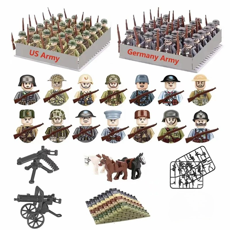 Ethnic Fashion World - 24-teiliges Set mit Militärfiguren aus dem