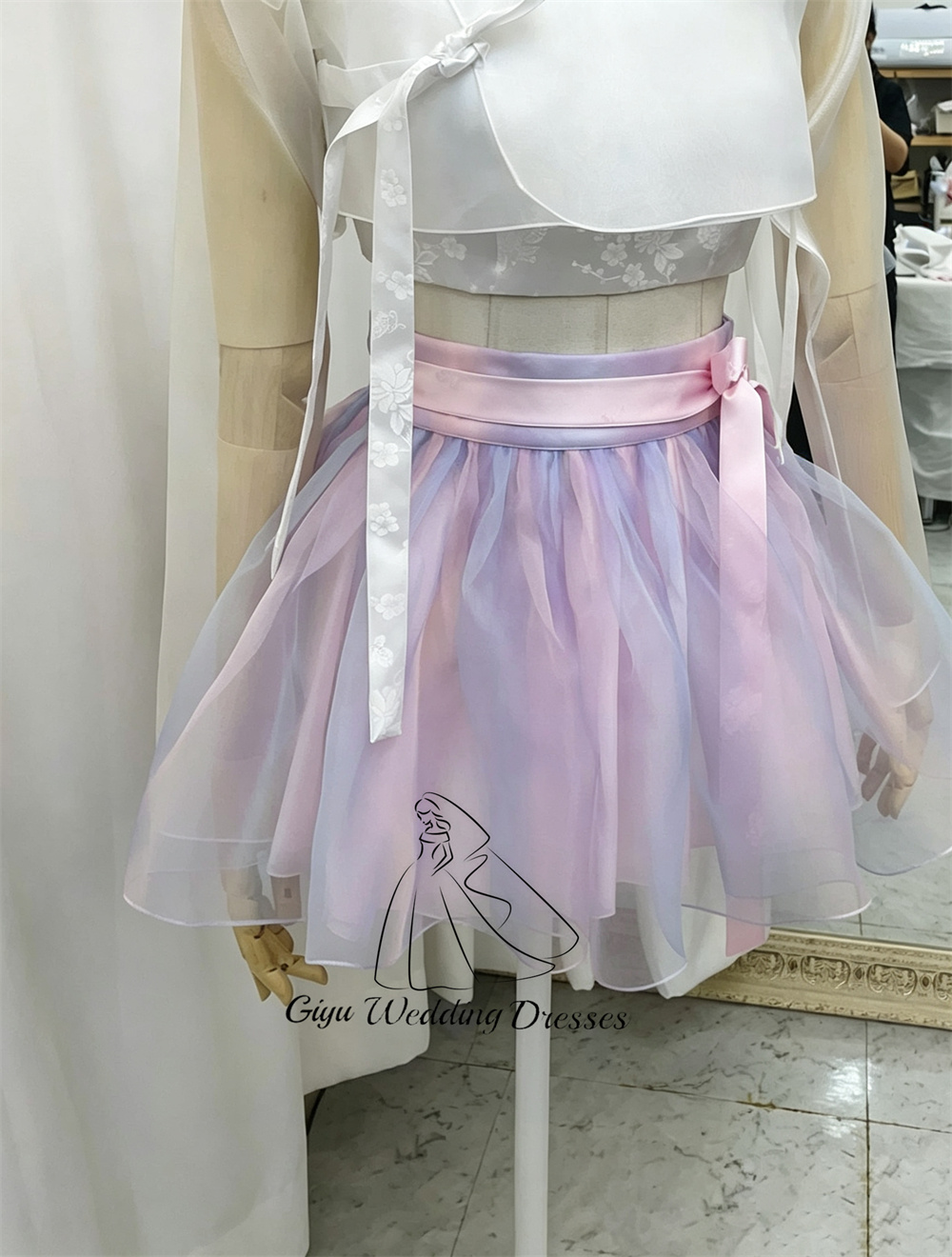 Hanbok Modern Set - Giyu Koreanisches Modernes Hanbok Damen 2-Teiliges