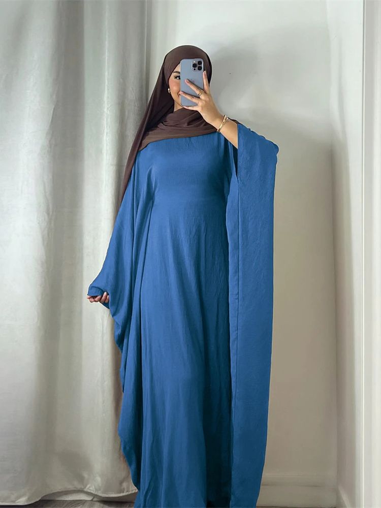 Ethnic Gown - Ramadan Eid Weiche Crepe Khimar Batwing
