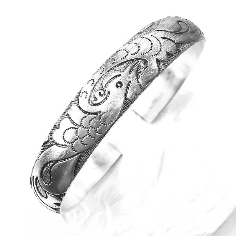 Ethnic Fashion Com - Tibetische Armreifen Phenxi Totem Offener Armreif