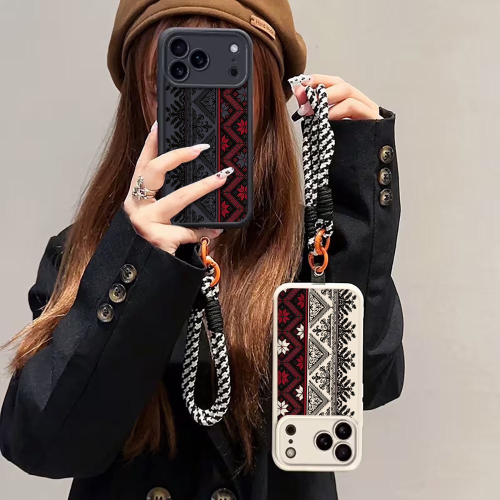 Ethnic Style - Europäischer Ethno-Stil Handgelenk-Trageband-Hülle für iPhone 16