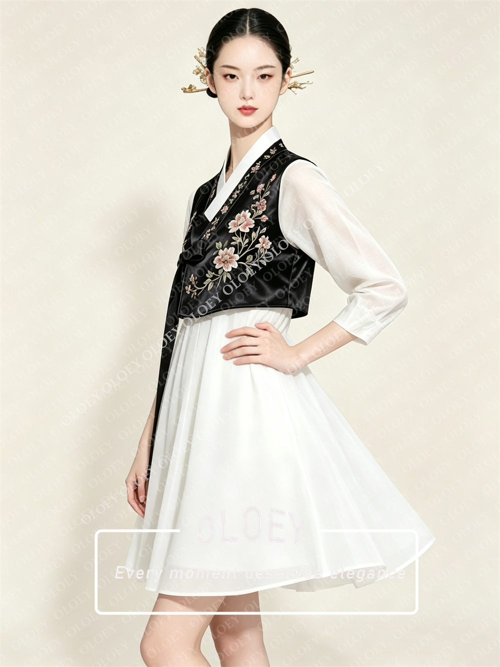 OLOEY Stilvolles Schwarzes Sat – Hanbok Modern Set Bewertung und Preis