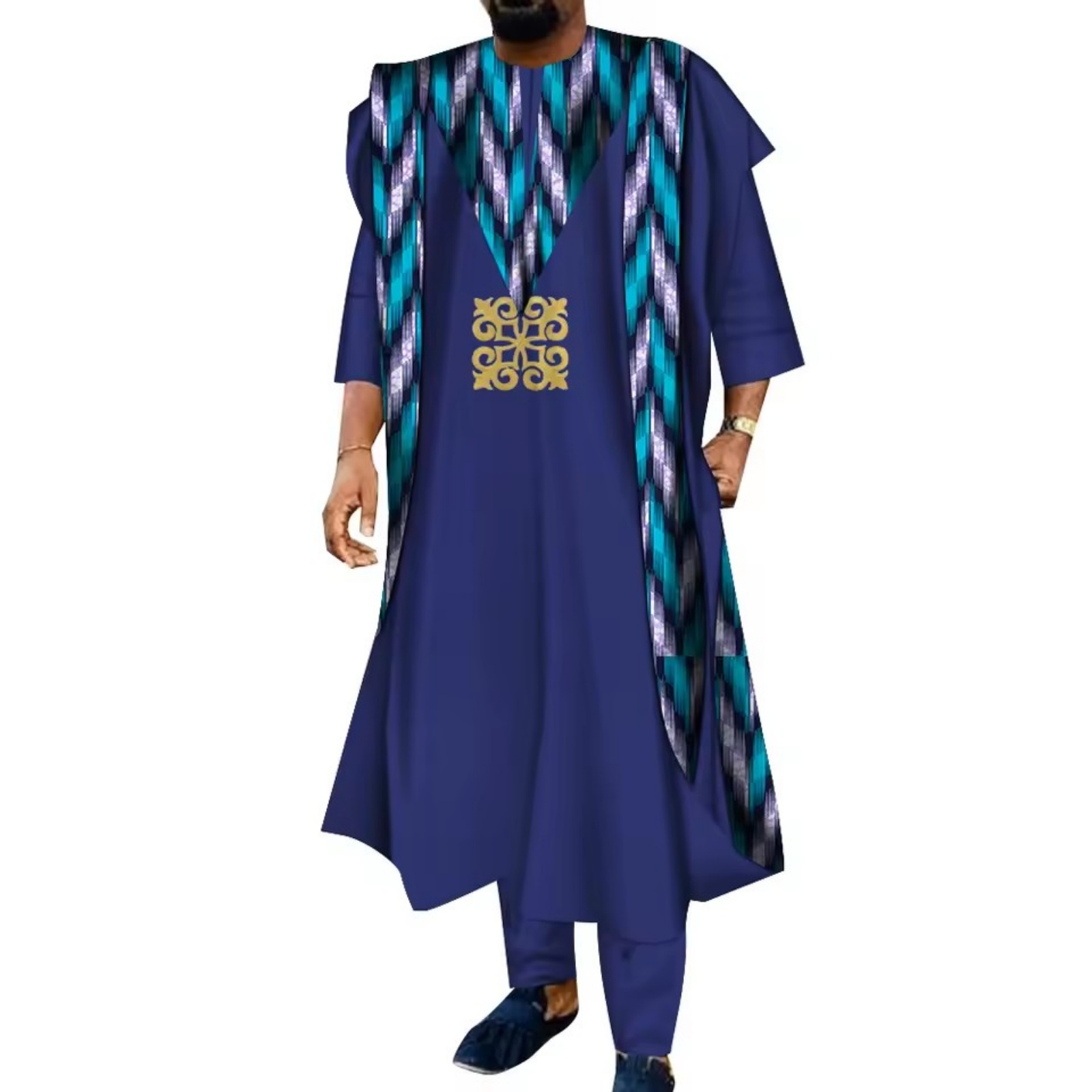 3-teiliger Afrikanischer Besti – Boubou Men Africa Bewertung und Preis
