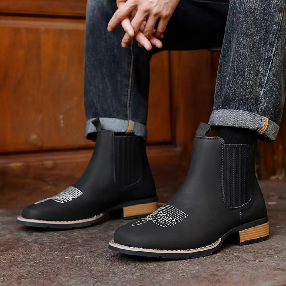 Herren-Cowboystiefel mit breit – The Ethnic Fashion Bewertung und Preis