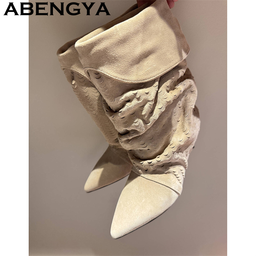 Damen-Stiefeletten mit mittelh – The Ethnic Fashion Bewertung und Preis
