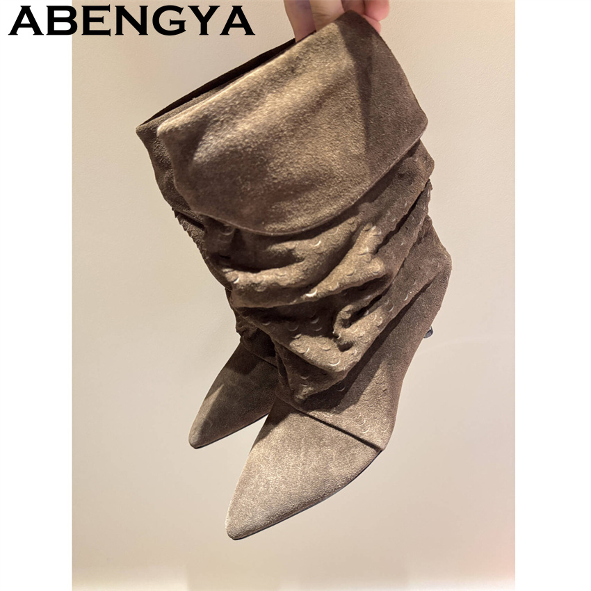 Damen-Stiefeletten mit mittelh – The Ethnic Fashion Bewertung und Preis