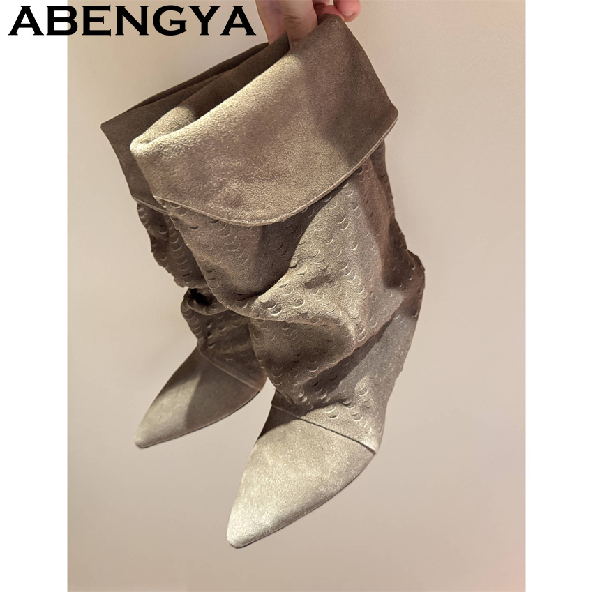 Damen-Stiefeletten mit mittelh – The Ethnic Fashion Bewertung und Preis