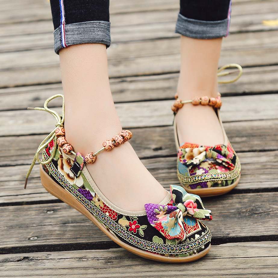 Ethnische Damen-Keilabsatzschu – Ethnic Style Bewertung und Preis