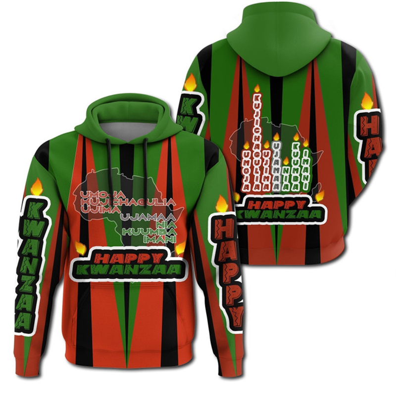African Kwanzaa Hoodies 3D Pri – Y2K Ethnic Fashion Bewertung und Preis