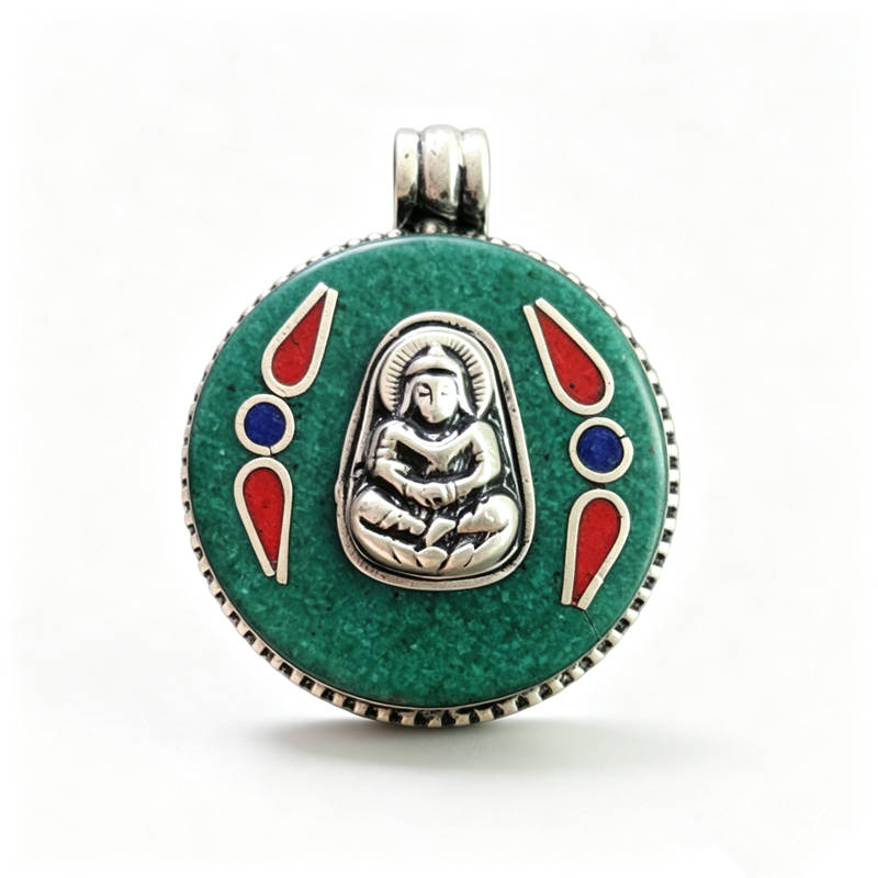 Tibetische Buddha-Amulett-Anhä – Ethnic Fashion Com Bewertung und Preis