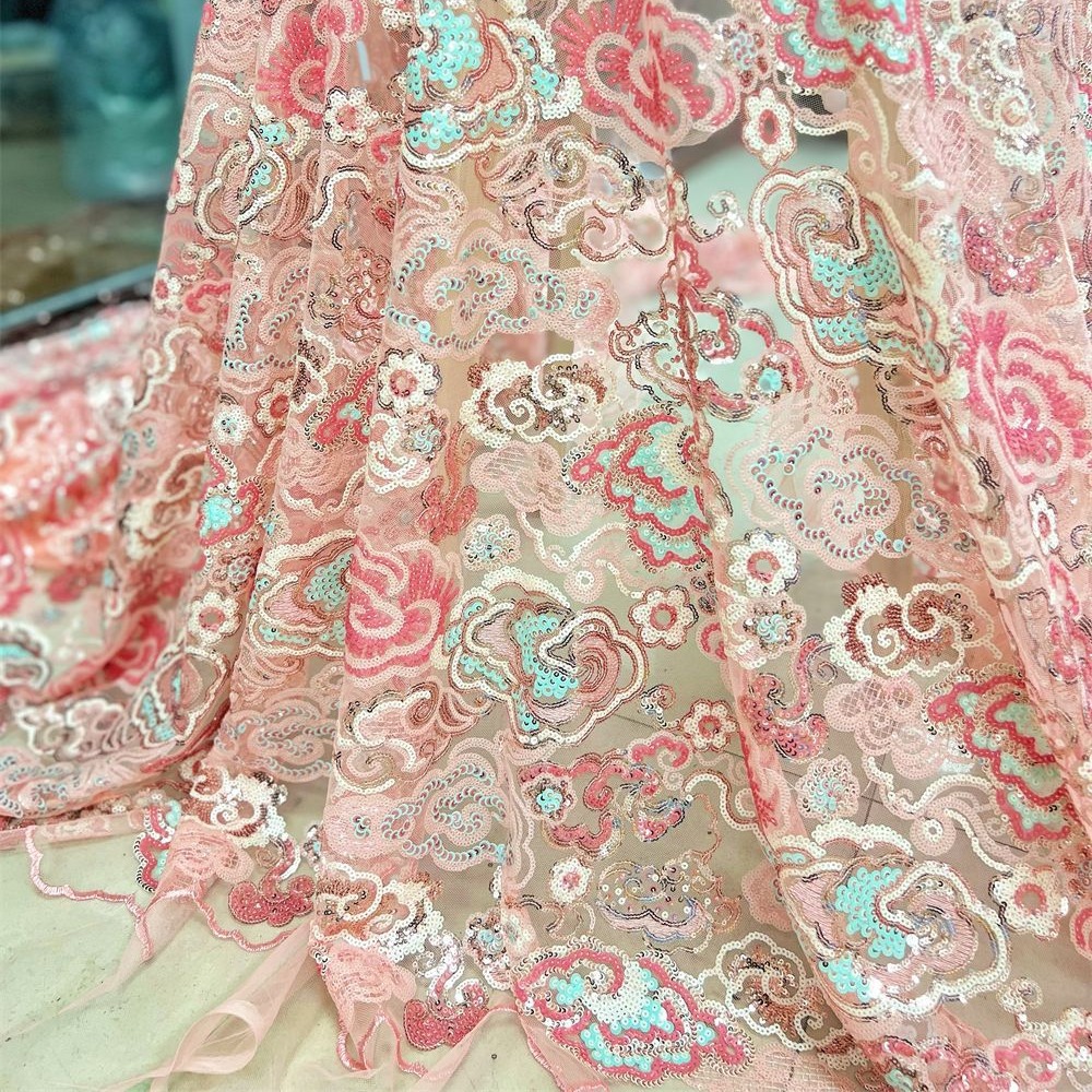 2 Yards/Lot 130cm Breiter Rosa – Ethnic Fabric Bewertung und Preis