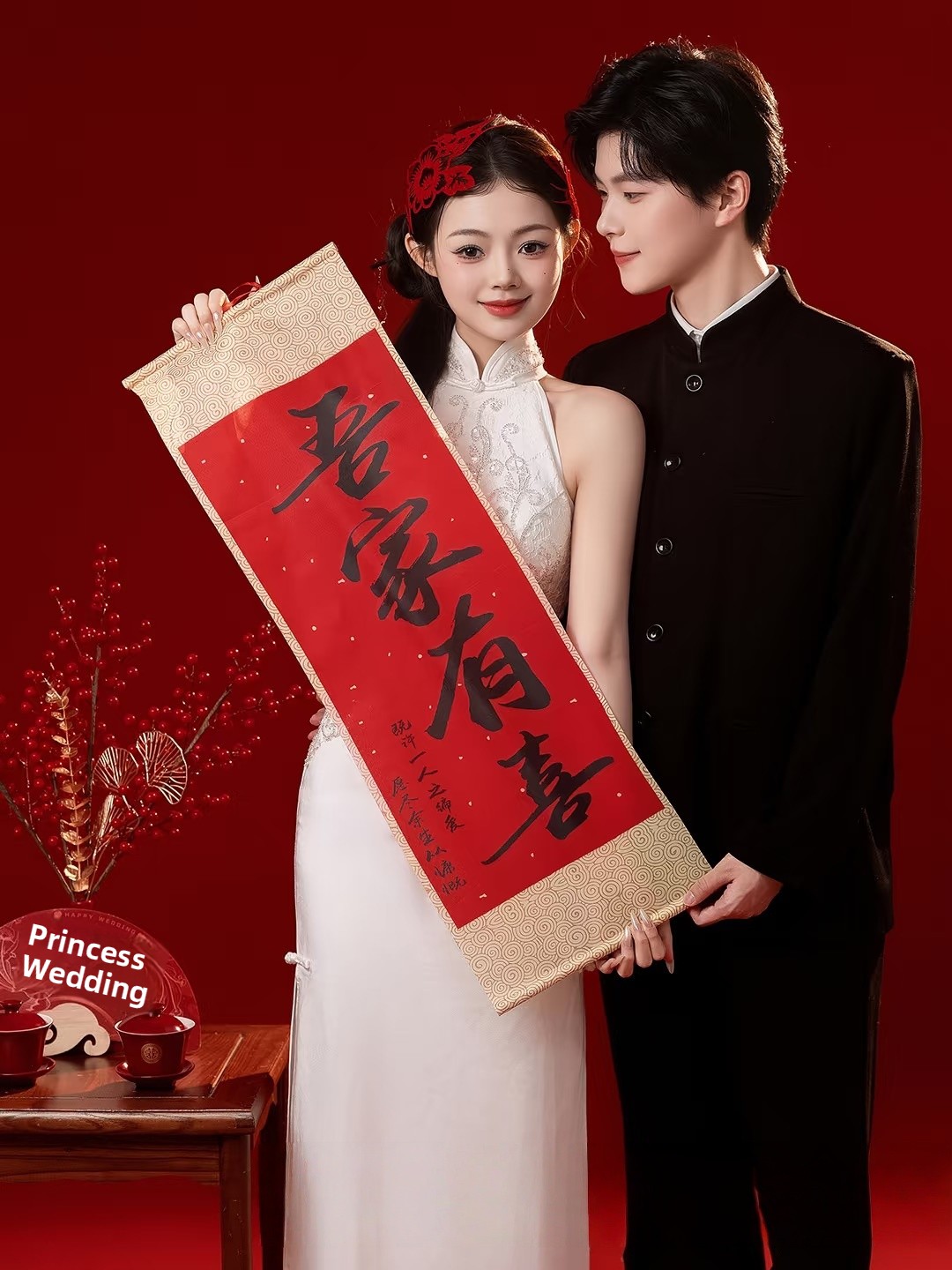 Elegantes weißes Qipao Hochzei – Ethnic Fashion Shoot Bewertung und Preis