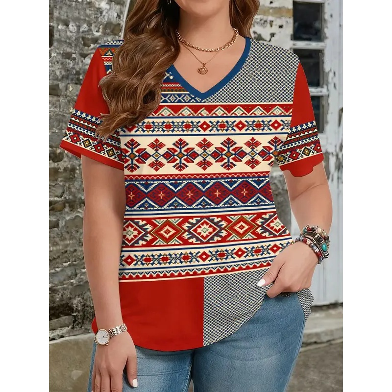 T-Shirts im Ethno-Stil mit 3D- – Y2K Ethnic Fashion Bewertung und Preis