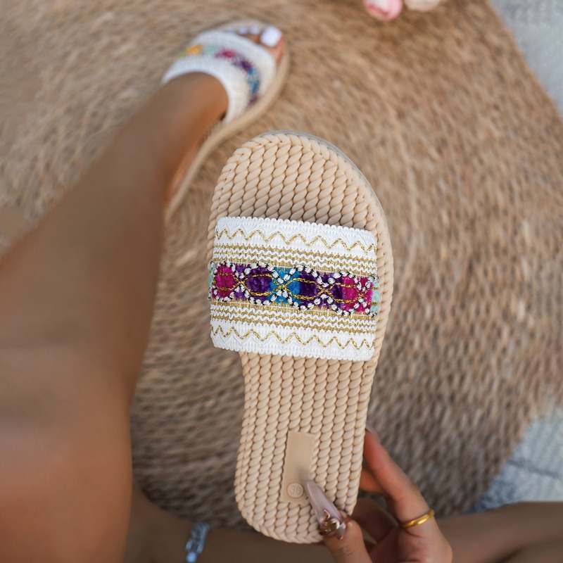 Damen-Slipper für Draußen, Fla – Ethnic Fashion Designer Bewertung und Preis