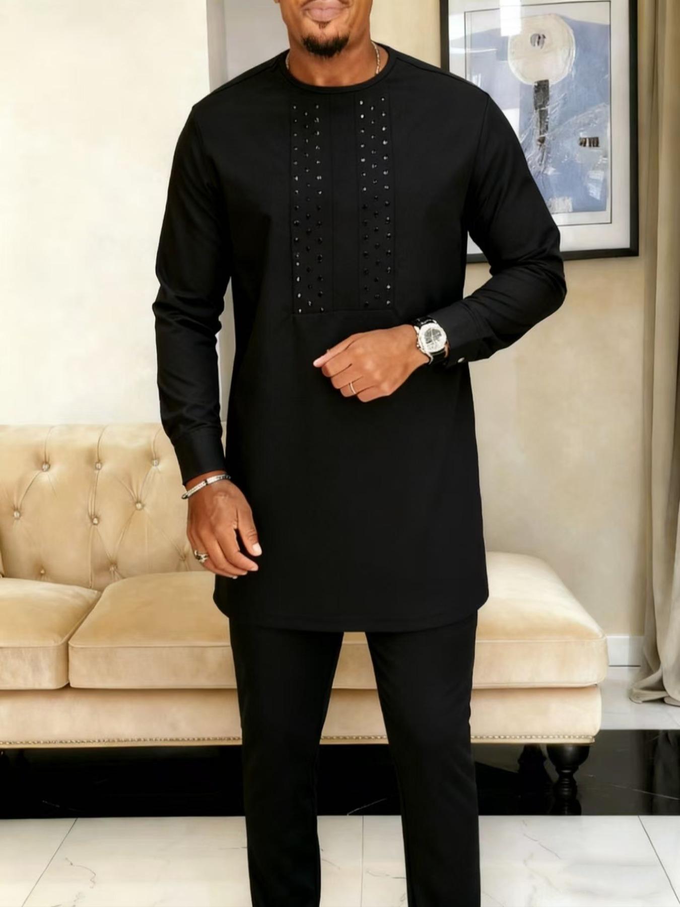 Herrenanzug in Schwarz mit Run – Ethnic Style Bewertung und Preis