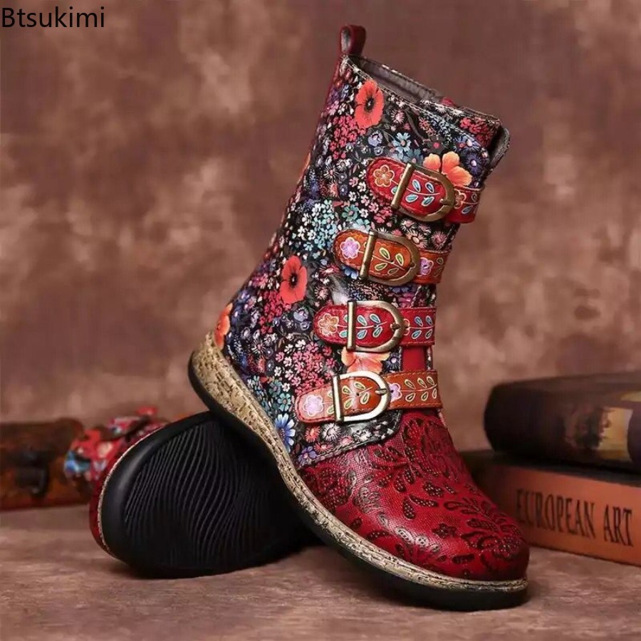 Ethnische Damen-Lederstiefel m – Ethnic Fabric Bewertung und Preis
