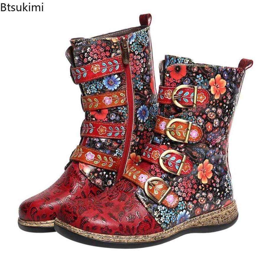 Ethnische Damen-Lederstiefel m – Ethnic Fabric Bewertung und Preis