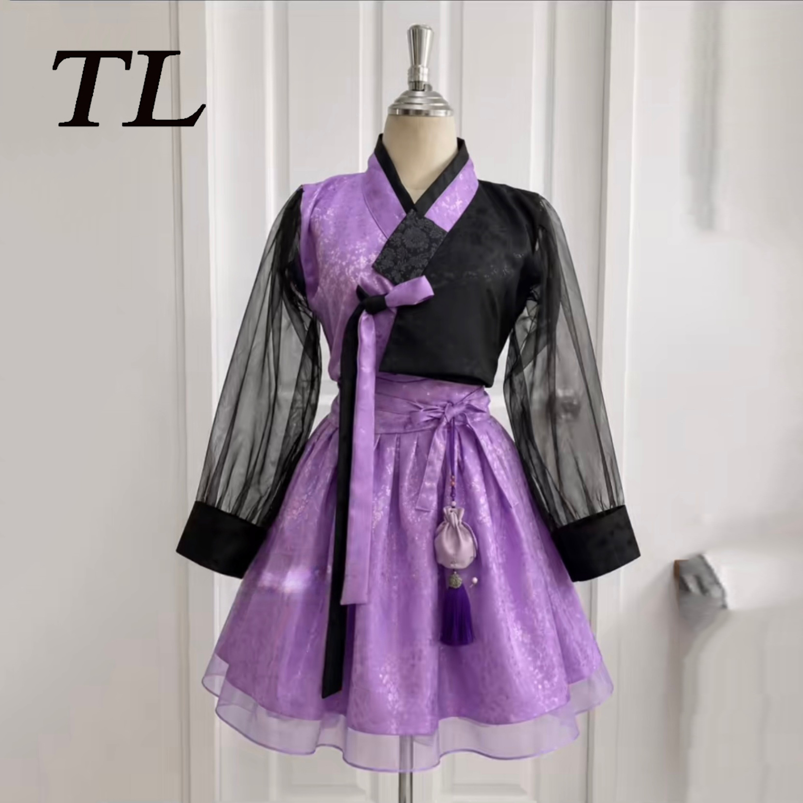 TL Concert Lila und Schwarzes  – Hanbok Modern Set Bewertung und Preis