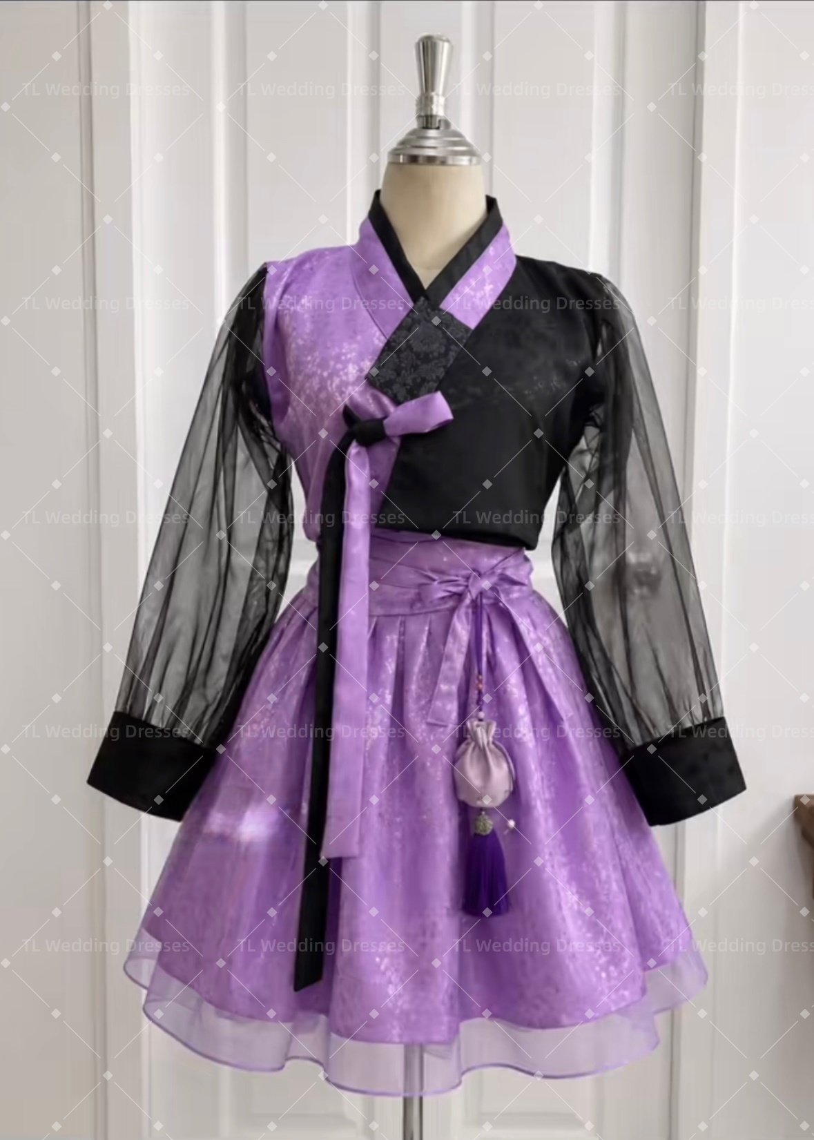 TL Concert Lila und Schwarzes  – Hanbok Modern Set Bewertung und Preis