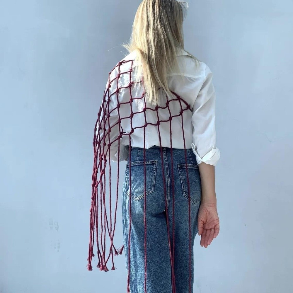 Böhmischer Netz-Fransenschal m – Ethnic Fashion Designer Bewertung und Preis