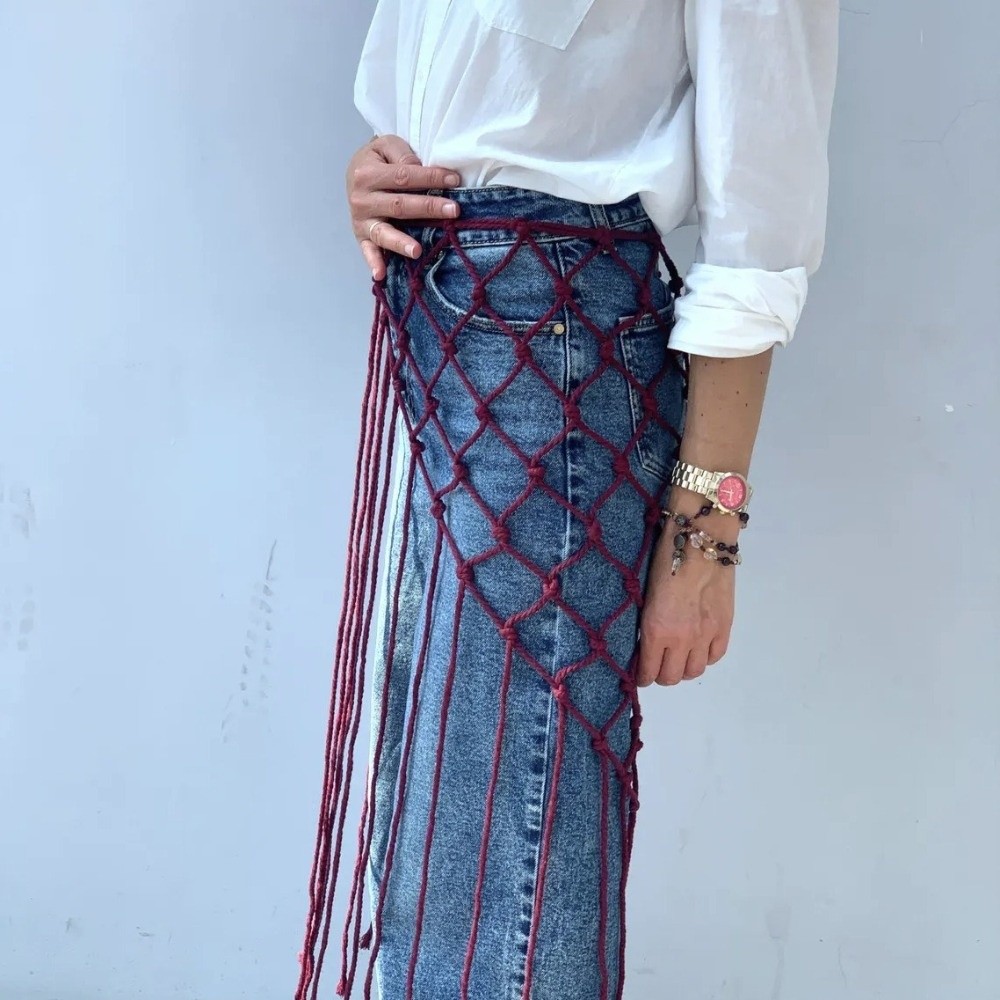 Böhmischer Netz-Fransenschal m – Ethnic Fashion Designer Bewertung und Preis
