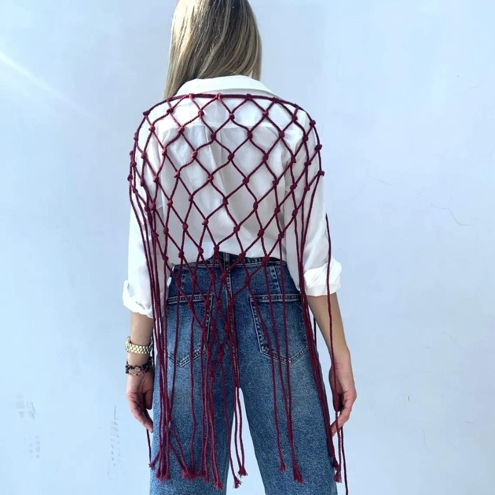 Böhmischer Netz-Fransenschal m – Ethnic Fashion Designer Bewertung und Preis