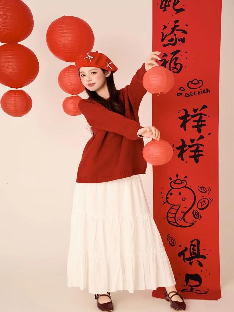 Rotes Schlangenjahr-Thema Süße – Ethnic Fashion Shoot Bewertung und Preis